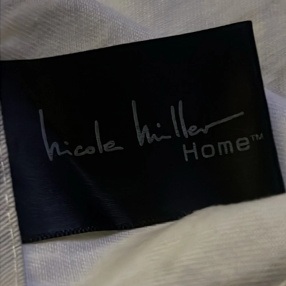 Nicole Miller Home white gray marble design shower curtain standard bath size